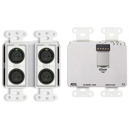 RDL DD-BN40 Bi-Directional 4x2 Mic/Line Dante Interface