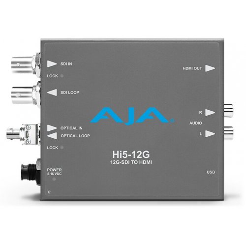 AJA 12G-SDI to HDMI 2.0 Conversion with ST Fiber Receiver
