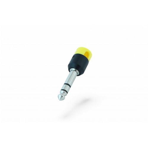 Cable Techniques Low-Profile Right Angle 1/4in TRS w/Large Cap - Yellow