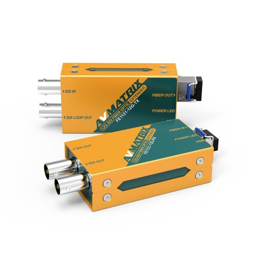 AVMatrix FE1121-12G 10km 12G-SDI Fiber Optic Extender