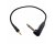 BRTB 3.5mm Locking TRS to RA TS Guitar Cable for Wireless Packs