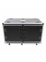 ProX 12U 24in Dual Vertical Rack Shock Mount Case w/ Sliding Slam Doors, Wheels
