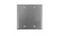 AVShop.ca Double Gang Stainless Steel Blank Wall Plate