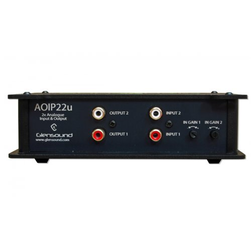 Glensound AoIP22u Unbalanced 2 inputs & 2 outputs for Dante/AES67