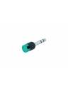 Cable Techniques Low-Profile Right Angle 1/4in TRS w/Large Cap - Green
