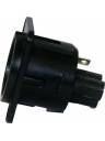Neutrik NC3MD-S-1-B 3-Pin XLR Male D-Mount Screw Term (Black/Gold)