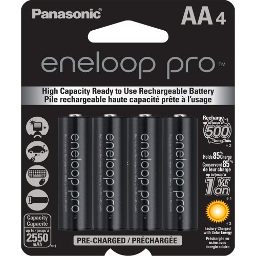 Panasonic eneloop pro High Capacity Rechargeable Batteries - 4x AA