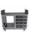 ProX ATA Flight Style Mixing Console Case 12U Shockproof Rack (2) Side Tables