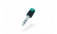 Cable Techniques Low-Profile Right Angle 1/4in TRS w/Large Cap - Green