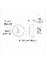 Penn-Elcom Medium Tapered Rubber Foot with Steel Washer (Each)