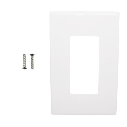 AVShop Decora Screw-Less Single Gang Wall Plate - White