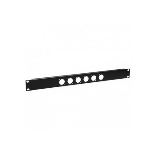 AVShop 1U 6 Port Neutrik D Rack Plate Panel