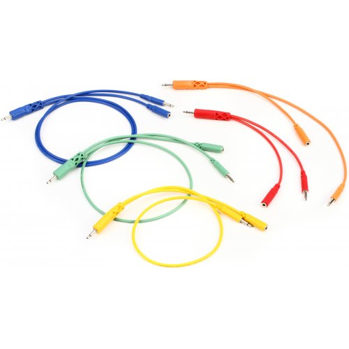 Hosa Hopscotch Synth Patch Cables CMM-500Y (5-Pack)
