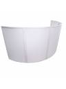 ProX LUNA DJ Facade 5 Panel Curved w/ Black & White Scrim Kit - White