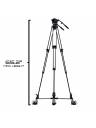 E-Image EG05A2D Two Stage Aluminum Tripod w/Fluid Head - Studio Kit