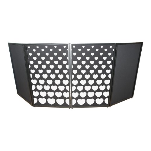 ProX Stepped Hearts Design DJ Facade Enhancement Scrim (Set of Two)