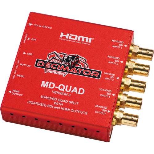 Decimator MD-QUAD Quad-Split SDI to HDMI + SDI Multiviewer