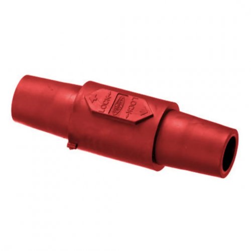 Hubbell Single Pole Camlock Turnaround Female Coupler - Red