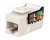Vertical Cable CAT6 Data Grade Keystone U-Jack, RJ45 90° 8×8 White