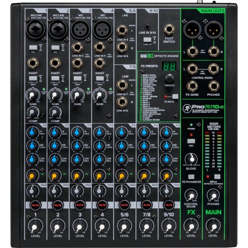 Mackie ProFX10v3 10 Channel Mixer w/ Effects and USB