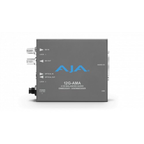 AJA 12G-AMA 4-Channel 12G-SDI Balanced Analog Audio Embedder/Disembedder