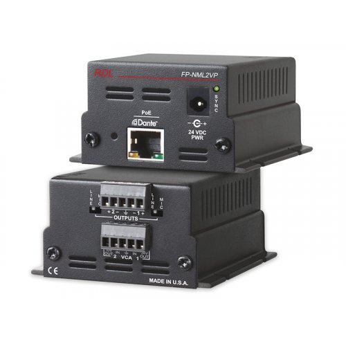 RDL FP-NML2VP Dante to Mic/Line Interface with VCA w/ PoE