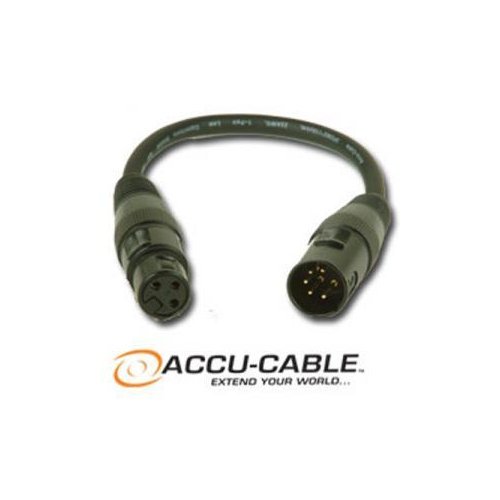 Accu-Cable AC5PM3PFM 5 Pin male XLR 3 pin female