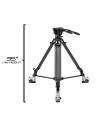 E-Image 2-Stage Aluminum Tripod w/Fluid Head and Dolly - Studio Kit