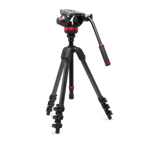 Manfrotto 055XPRO 4-Section Carbon Fiber Tripod w/ 502 Fluid Video Head