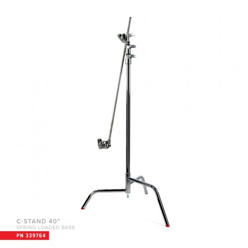 Matthews 40in Double Riser C-Stand w/Grip Head + Arm 10.5ft - Chrome