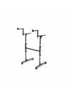 RocknRoller Compact 2-Tier Travel Keyboard Stand w/Shelf Bundle