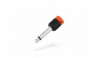 Cable Techniques Low-Profile Right Angle 1/4in TS w/Standard Cap - Orange