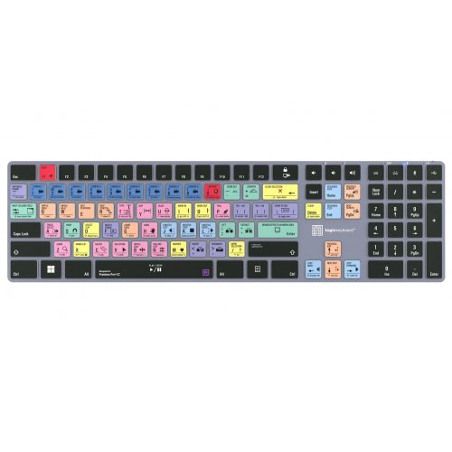 Logickeyboard Premiere Pro CC TITAN Wireless Backlit Keyboard - PC