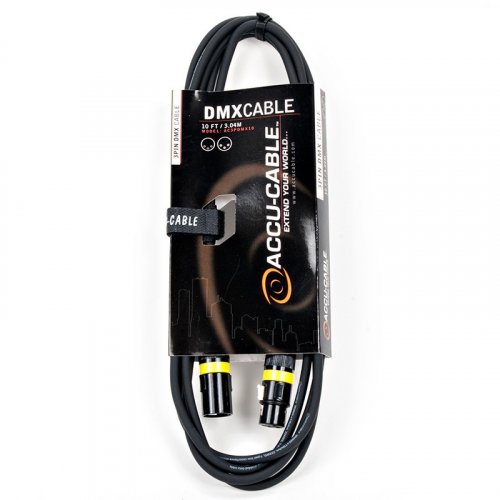 Accu-Cable 3-Pin DMX Cable - 10 Foot