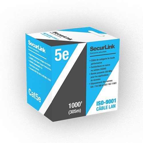 AVShop Cat5e Cable - 4 Pair FT4 - 1000 Ft - Blue