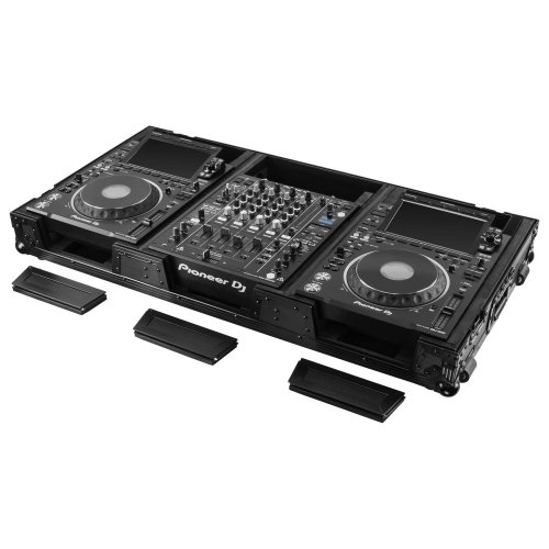 Odyssey Black Deep DJ Coffin for 12in Mixer and 2 Players