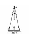 E-Image EG05A2D Two Stage Aluminum Tripod w/Fluid Head - Studio Kit