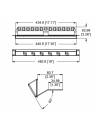 AVShop 1U Angled Rack Panel w/ 6 x D Cutout (Reversible)