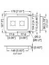 Penn-Elcom D2101K-NLT4 Large Dish for 2x G-Series Speakon