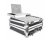 ProX 10U Top Mount 19 Inch Slanted Mixer Case - Silver Trim