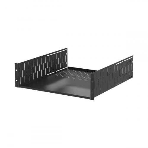 AVShop 3U Black Clamping Rack Shelf - 19 11/16\" Deep
