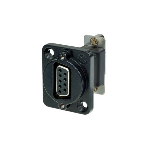 Neutrik NADB9FF-B 9 pole D-SUB feedthrough D-Type Panel Mount (Black)