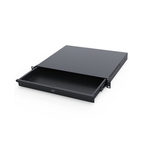 Penn-Elcom 1U Rack Enclosed Drawer with Key Lock