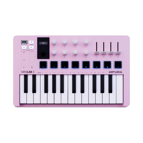 Arturia MINILAB 3 MIDI Keyboard & Pad Controller - Rose Quartz