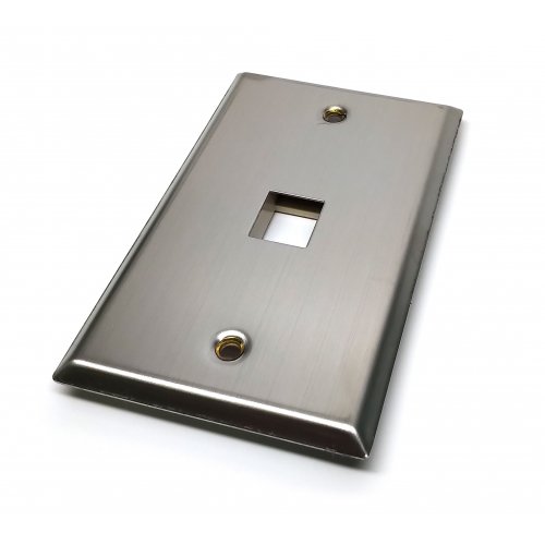 ON-Q WP3401-SS 1 Port Keystone Flush Stainless Steel Wall Plate