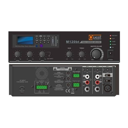 Quest M120bt 120W Compact Mixer-Amplifier with Bluetooth