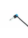 Cable Techniques Low-Profile Right Angle 1/4in TS w/Large Cap - Blue