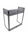 ProX VISTA DJ Booth Facade Table Station w/ Scrim Kit and Travel Bag - Black