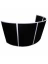 ProX LUNA DJ Facade 5 Panel Curved w/ Black & White Scrim Kit - White