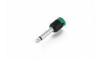 Cable Techniques Low-Profile Right Angle 1/4in TS w/Standard Cap - Green